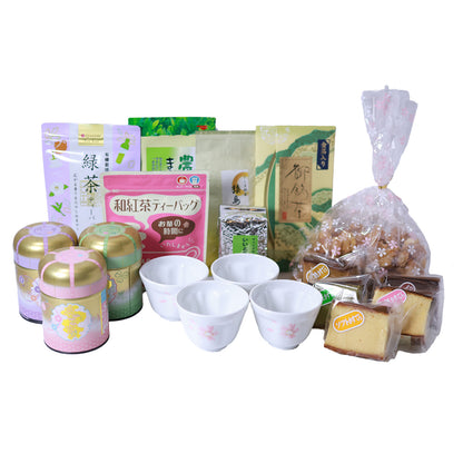 丸和園 お茶 14点セット 福袋 日本茶 煎茶 茶葉 和菓子 セット ティーバッグ 飲み比べ
